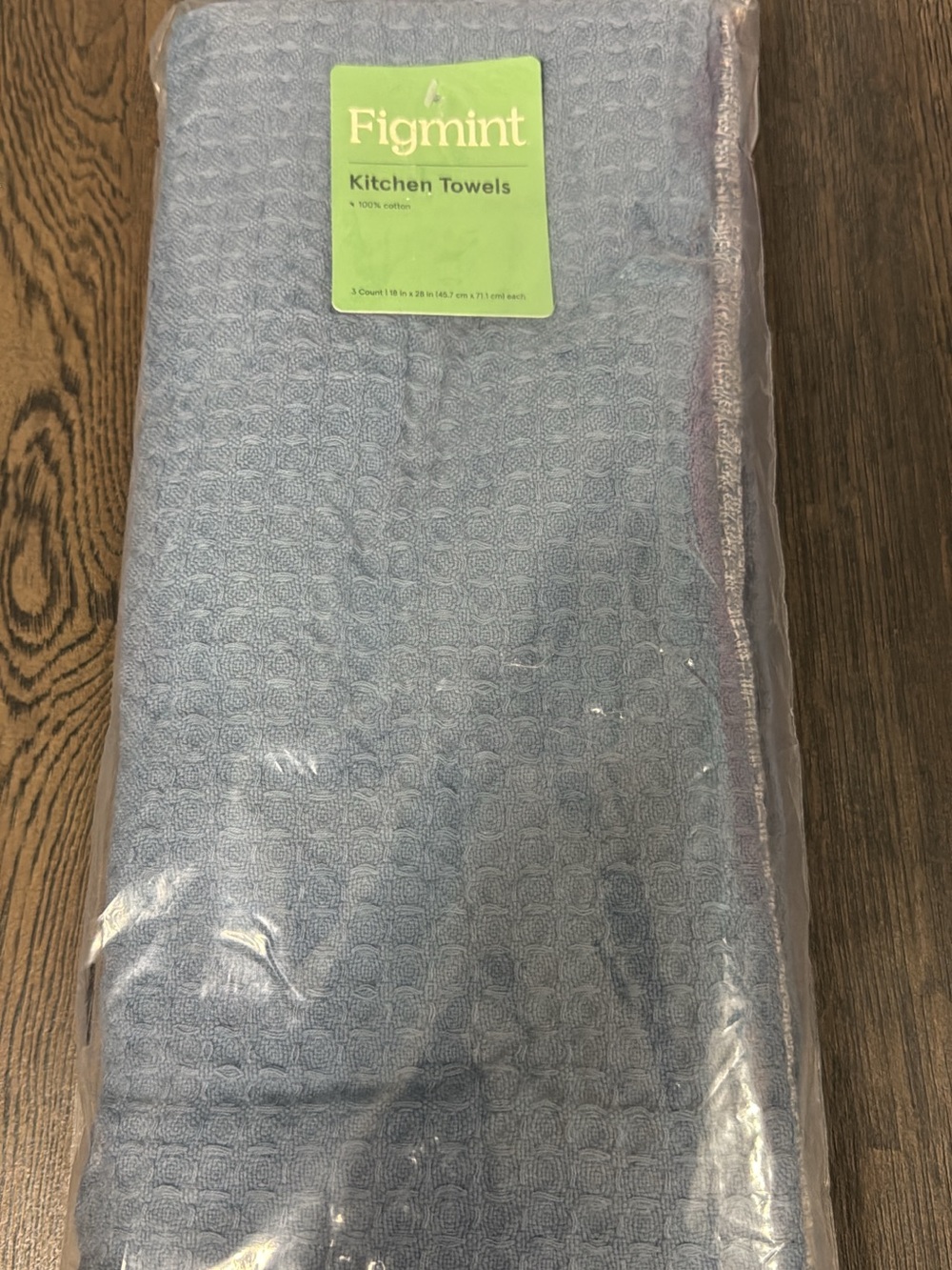 Figmint Light Blue Kitchen Towels - 3 count Pack